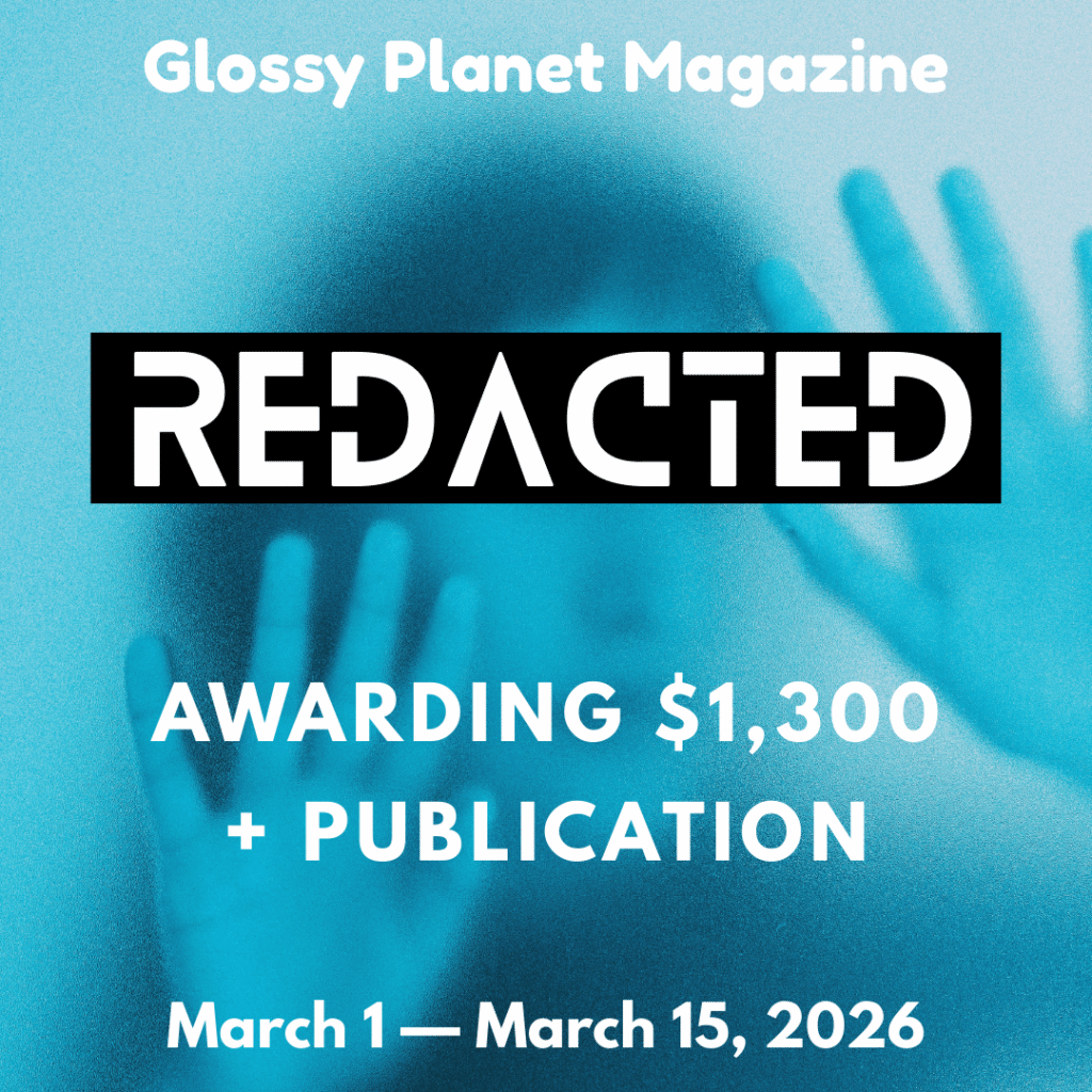 Redacted text over woman with hands up