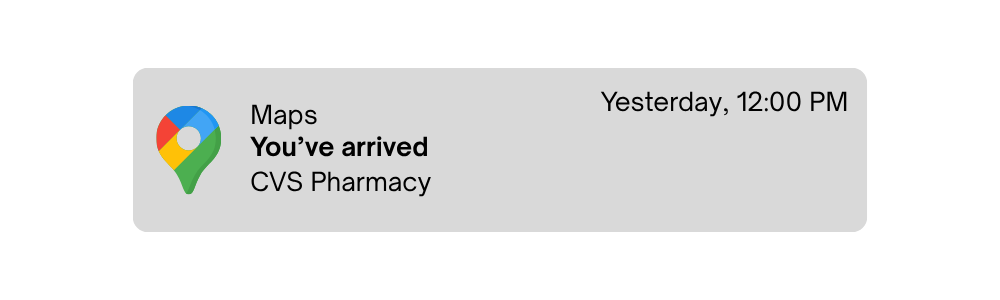 CVS Pharmacy notification