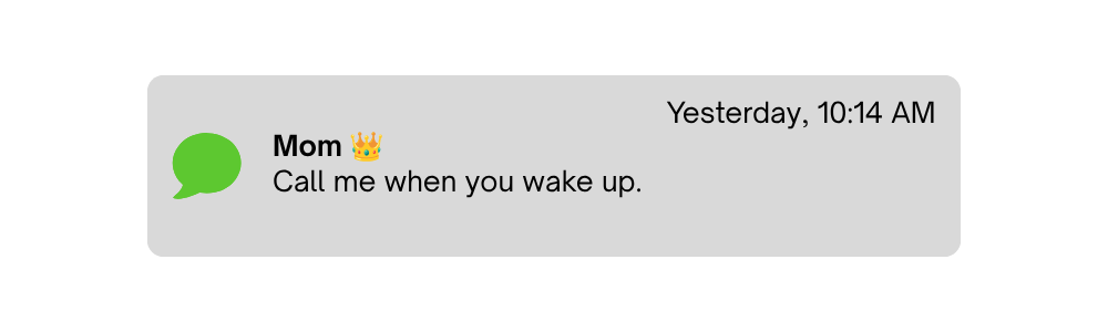 Text notification