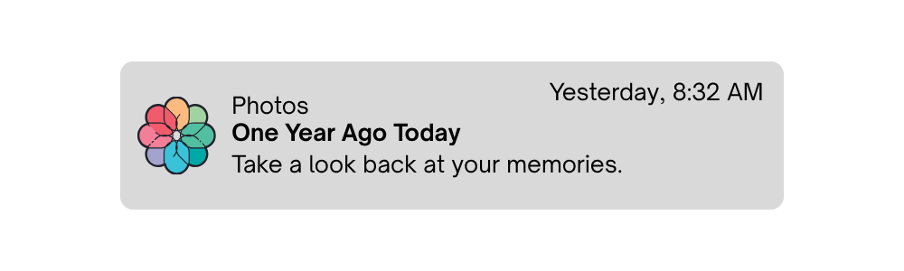 Photo notification