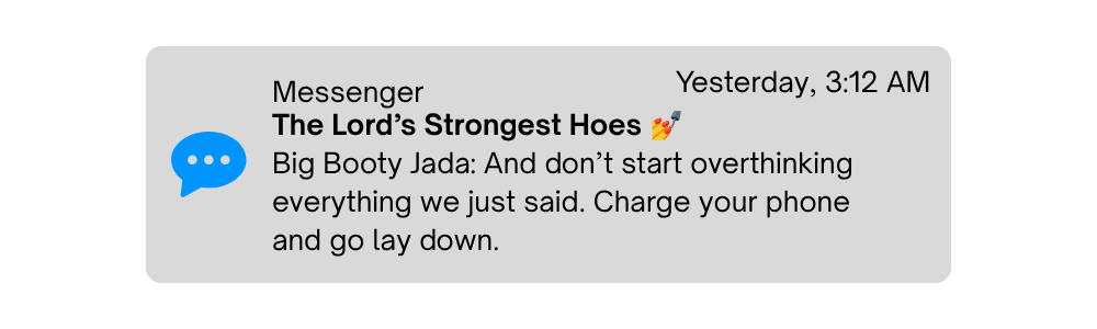 Messenger notification
