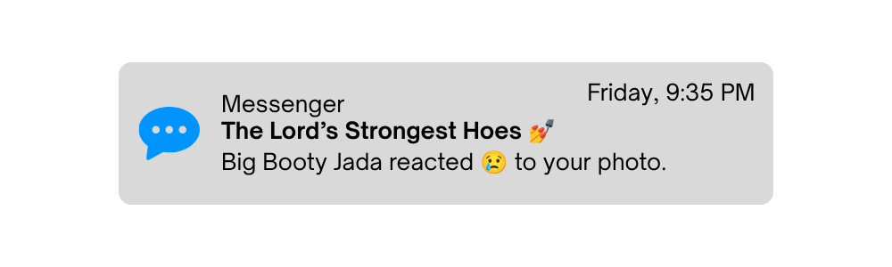 Messenger notification