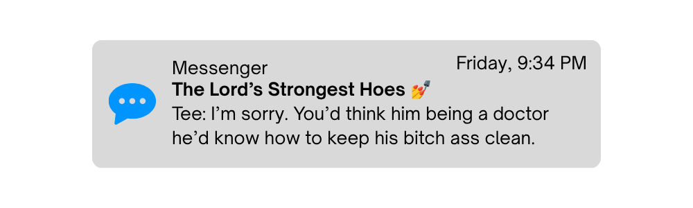 Messenger notification
