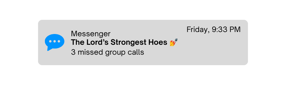 Messenger notification