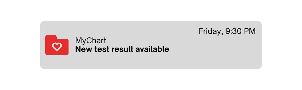 MyChart notification