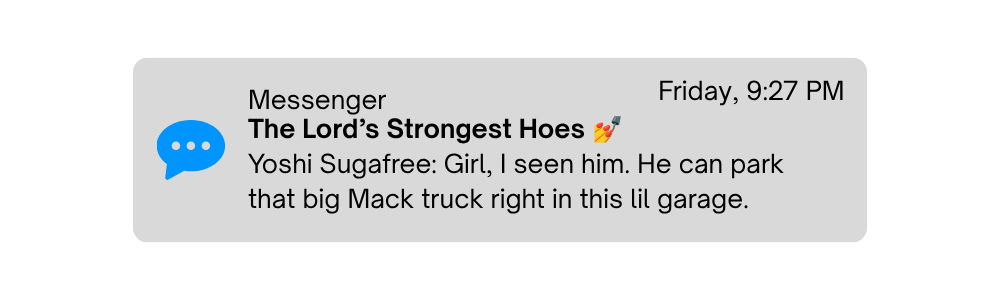 Messenger notification