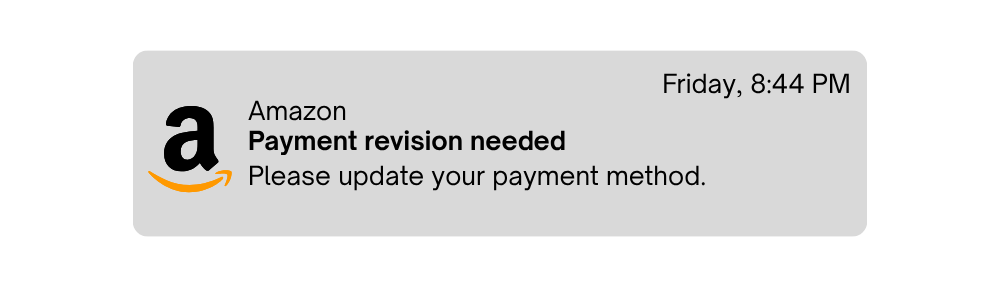 Amazon notification