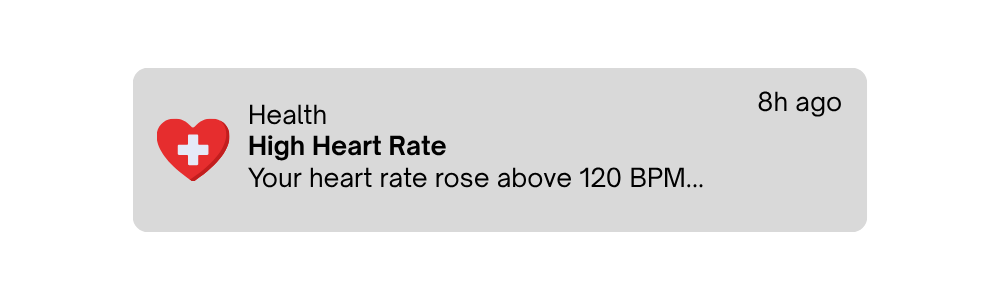 Heart rate notification
