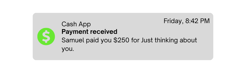 Text notification