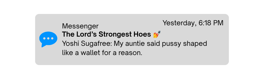 Messenger notification